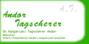 andor tagscherer business card